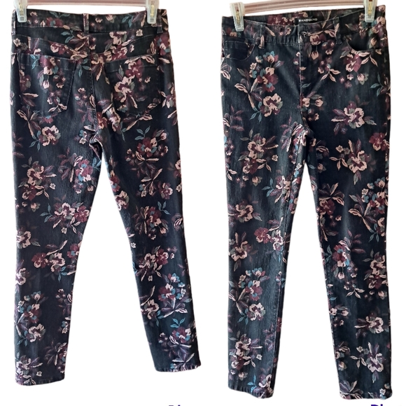 Bandolino Denim - Bandolino black floral skinny jeans